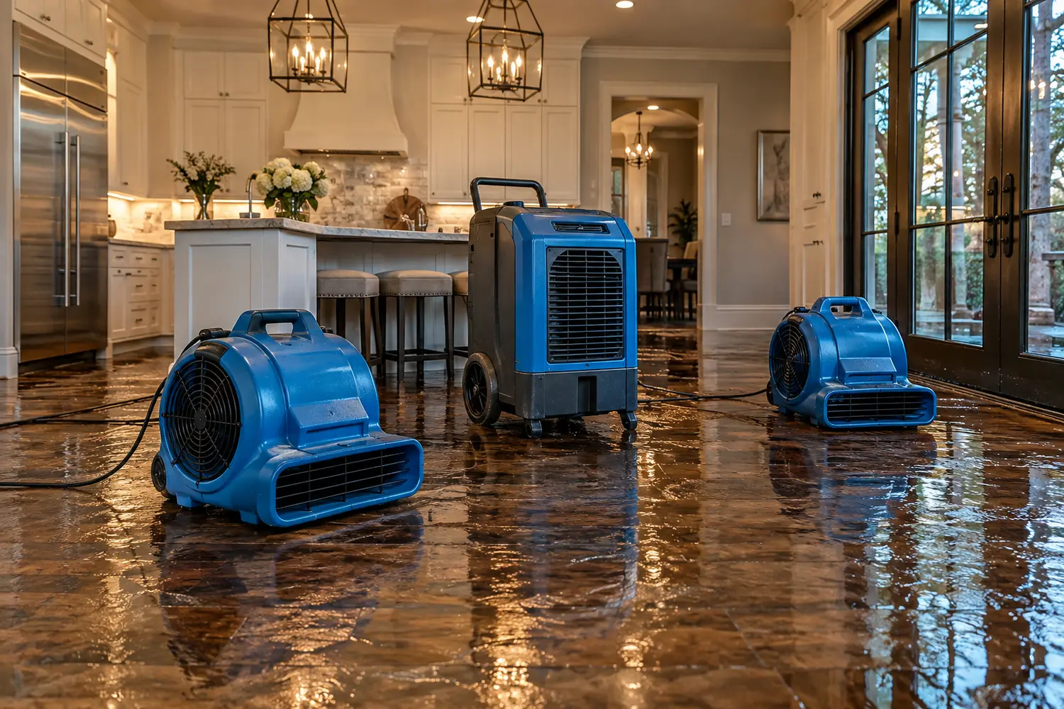 Water extraction equipment in a home
